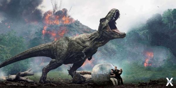 Тираннозавр нападает на гиросферу с л...