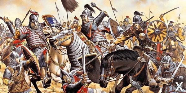 Монголы в битве на Калке, 1223 год
