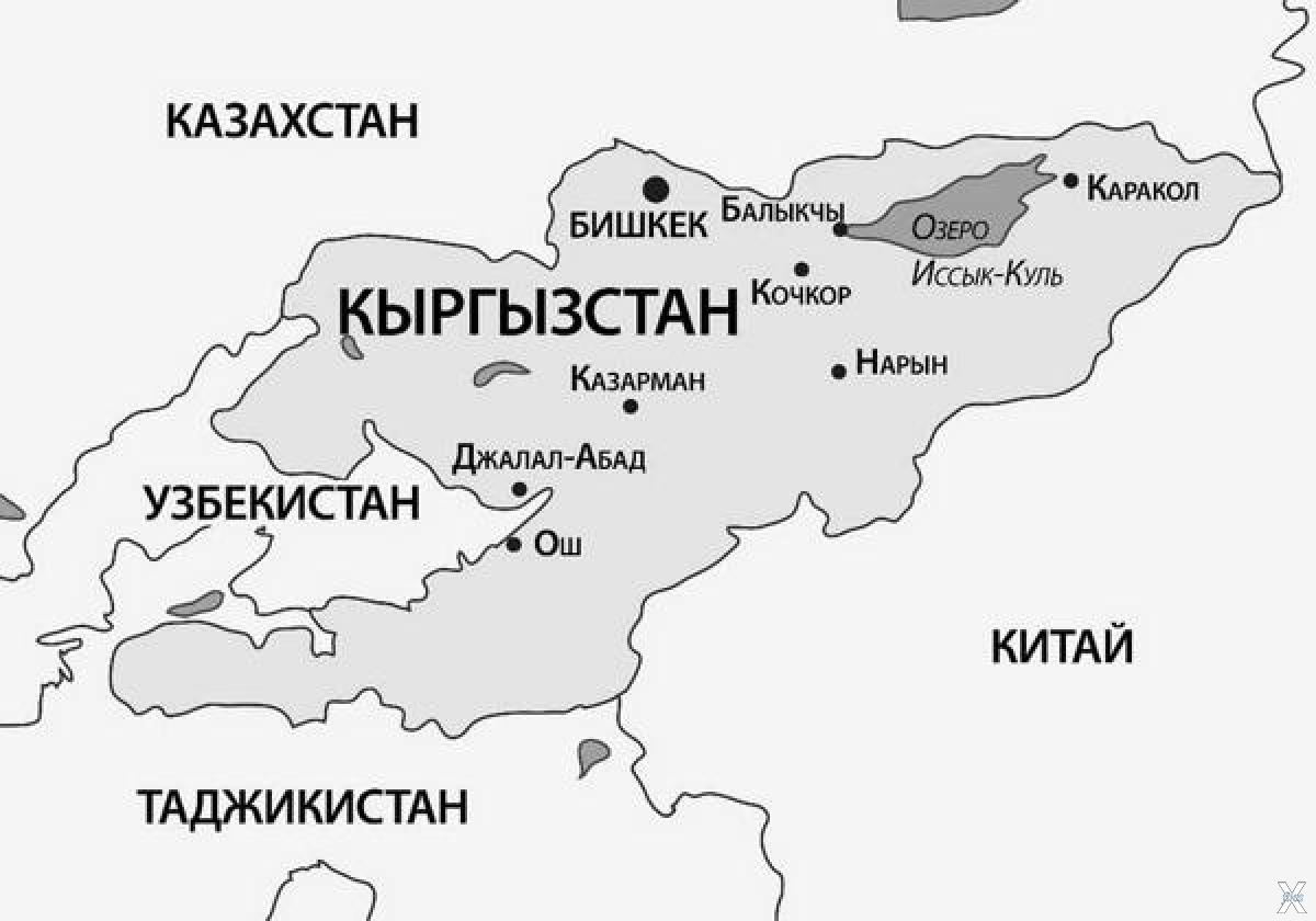 Киргизия входит в состав россии. Карта Кыргызстана с соседями. Киргизия политическая карта. Соседи Киргизии на карте.
