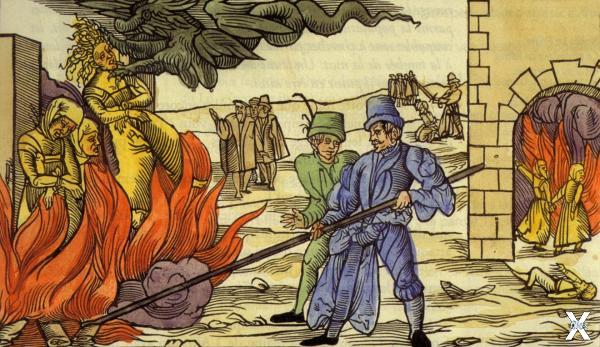 Сжигание ведьм в Гарце. 1555 год