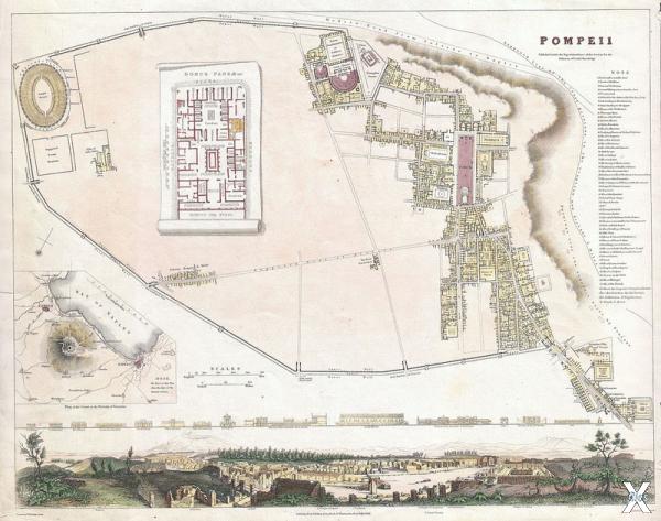 Карта Помпей, сделанная в 1832 году