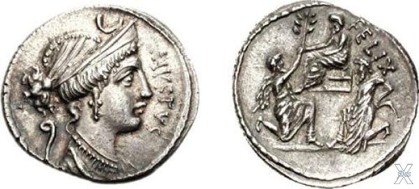 Монета с изображением передачи Югурты...