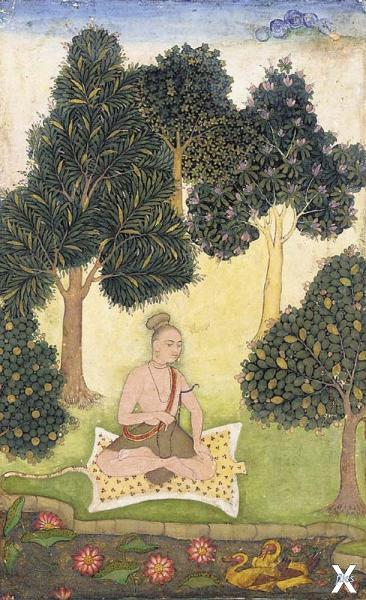 Йог, сидящий в саду. 1620–40-е годы