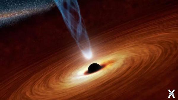 Чёрная дыра с аккреционным диском - м...