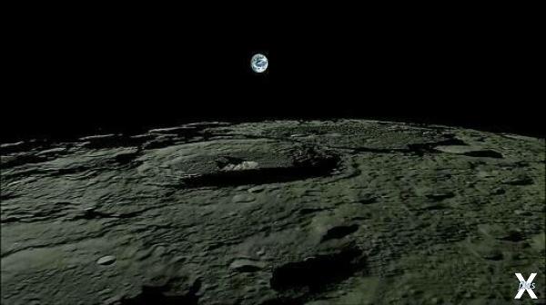 Вид Земли с Луны, сфотографированный ...