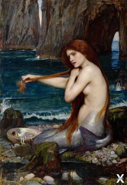 Waterhouse, John William; A Mermaid; ...