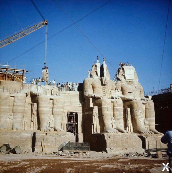 Работы по переносу храма в Абу-Симбеле