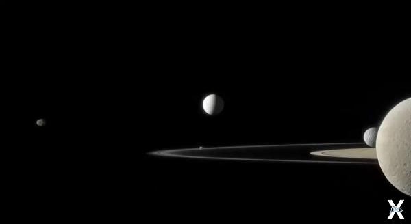 Кольца Сатурна значительно заметнее ю...