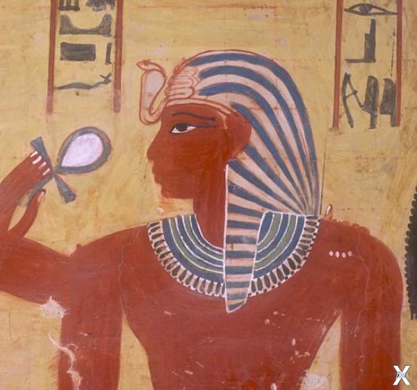 Деталь древнеегипетской фрески, изобр...