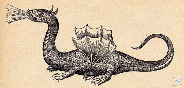 Рисунок Родосского дракона по описани...