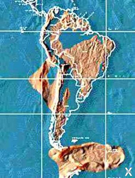 Новая карта Южной Америки по Скаллиону
