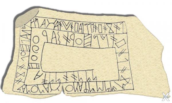 Тартессийская надпись на фрагменте ке...
