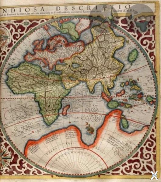 Половина карты мира Меркатора