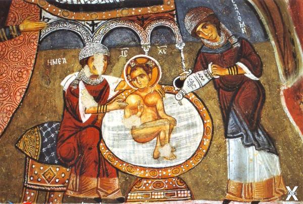 Фреска XII века из Каппадокии с Салом...
