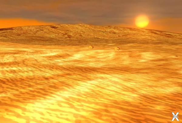 Вид на Солнце из-под облаков Венеры