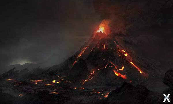 Во время извержения вулкана всё живое...