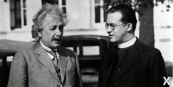 Альберт Эйнштейн и Жорж Леметр, 1932 год