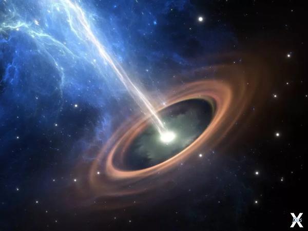 Чёрная дыра в глубоком космосе