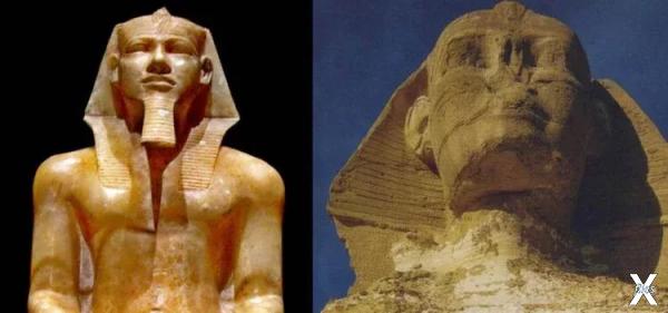 Сфинкс имеет сходства с фараоном Хефр...