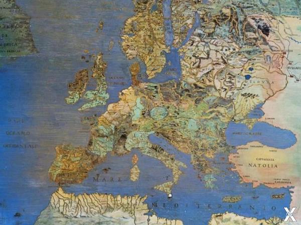 Фрагмент карты Европы и Северной Африки