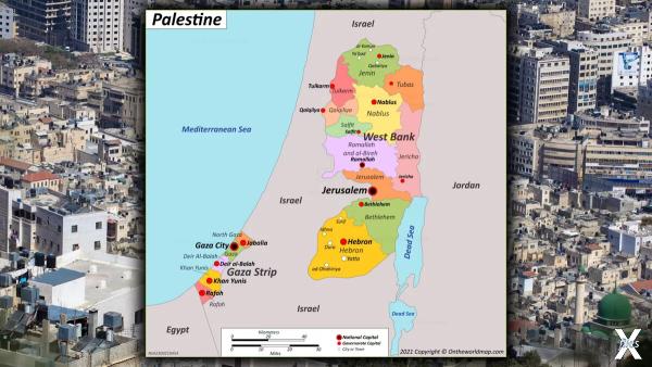 Карта Палестинского государства