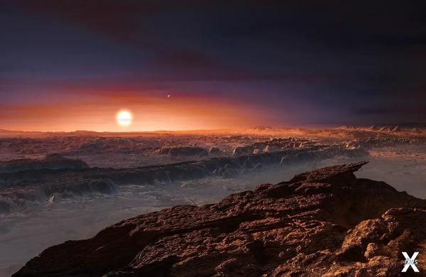 Пейзаж планеты Proxima Centauri b в п...