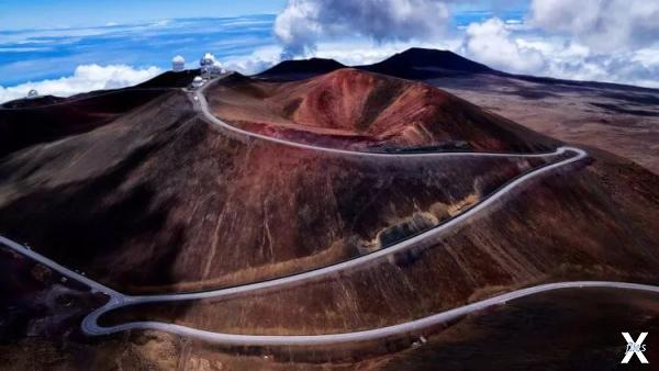 Дорога, ведущая к вершине Мауна-Кеа