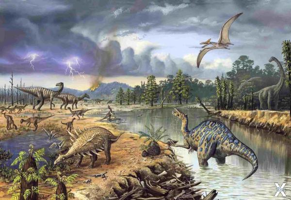 Во времена динозавров были совершенно...