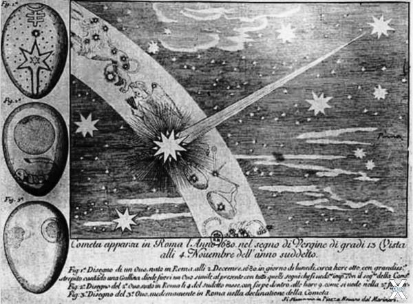 Комета Галлея. Гравюра 1811 года