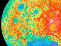 Ученые составили топографическую карту Луны