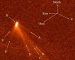 Астрономы сфотографировали комету с шестью хвостами