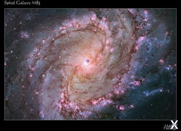 Галактика М83 отстоит от нас на 15 мл...