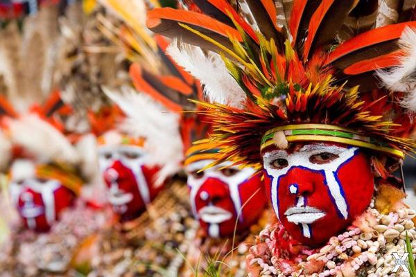 Ритуальный грим, Папуа-Новая Гвинея ©...