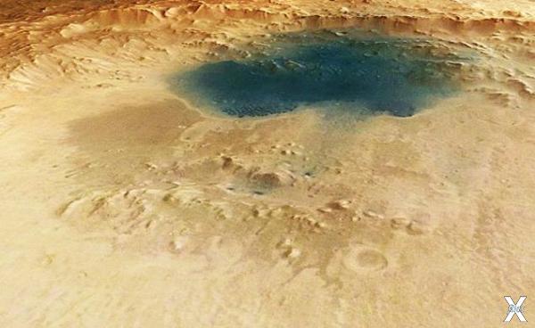 Марсианское озеро, уверяют в ESA, это...