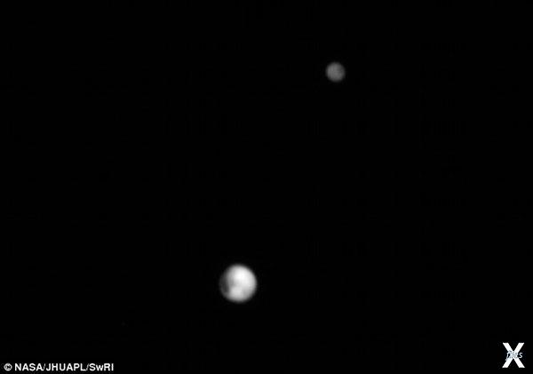 Плутон (внизу) и Харон - двойная планета