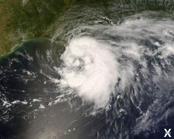 Спутниковая фотография урагана