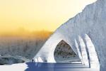 В Финляндии строят самый большой в мире ледяной мост по проекту Леонардо да Винчи