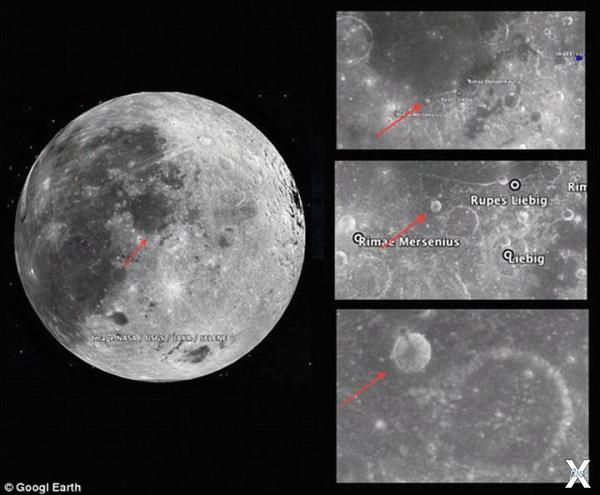 Ресурс Google Moon башню показывает