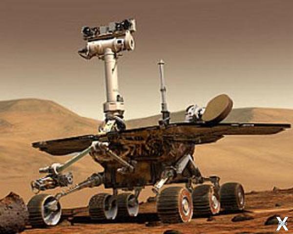 Марсоходы Opportunity работает на Мар...