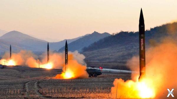 Старт баллистических ракет в КНДР
