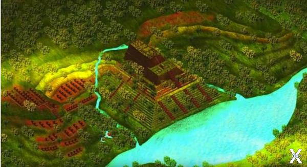 Так пирамида Гунунг Паданг и окружавш...