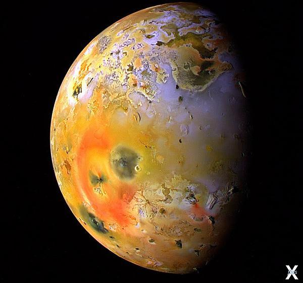 Фотография Ио, спутника планеты Юпитер