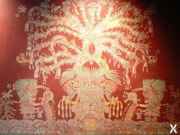 Фрагмент фрески из Теотиуакана