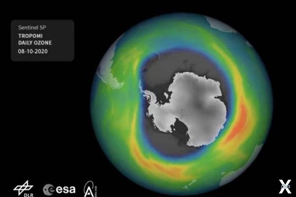 Озоновый слой над Антарктидой истончи...