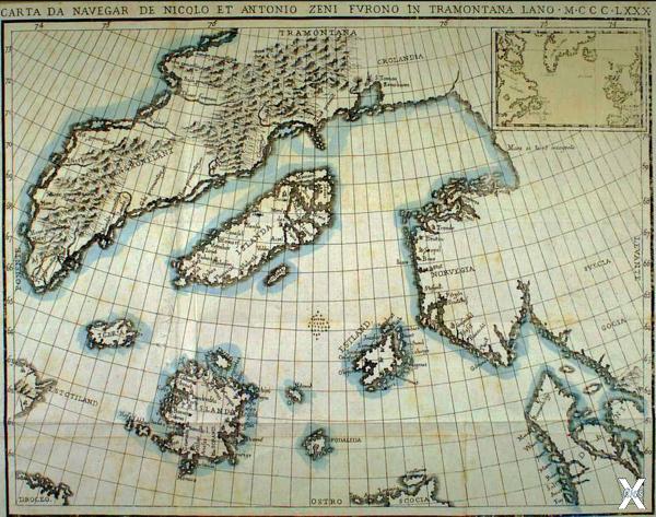 Карта Зено (1380) + второй вариант эт...
