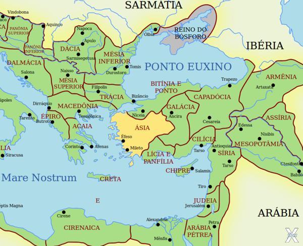 Провинция Азия и Македония, пристанищ...