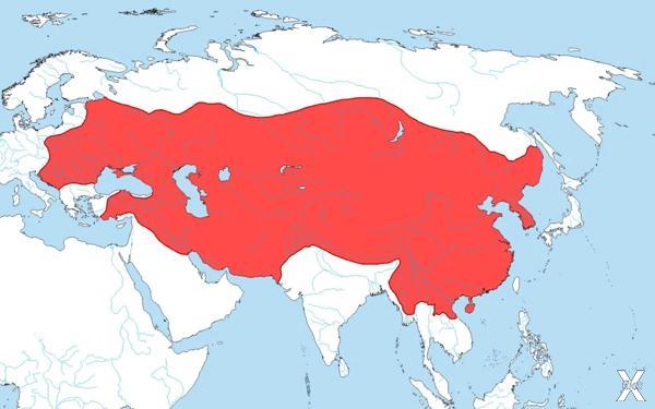 Площадь монгольской империи