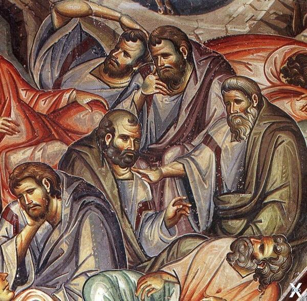 Фрагмент фрески «Апостолы в Гефсиманс...