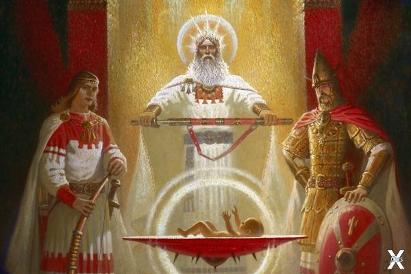 "Бог Перун", картина Б. Ольшанского, ...