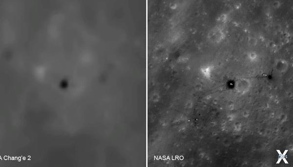 Сравнение снимков посадки «Аполлон-16...